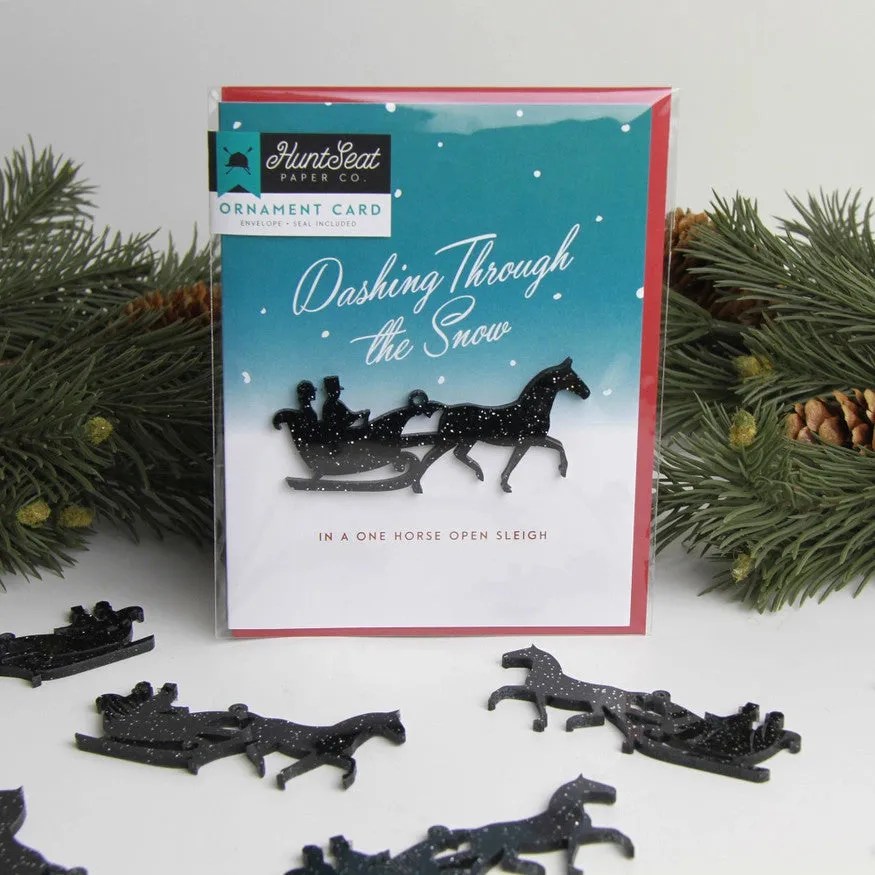 Hunt Seat Paper Co Dashing Ornament Card