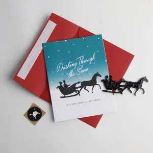 Hunt Seat Paper Co Dashing Ornament Card