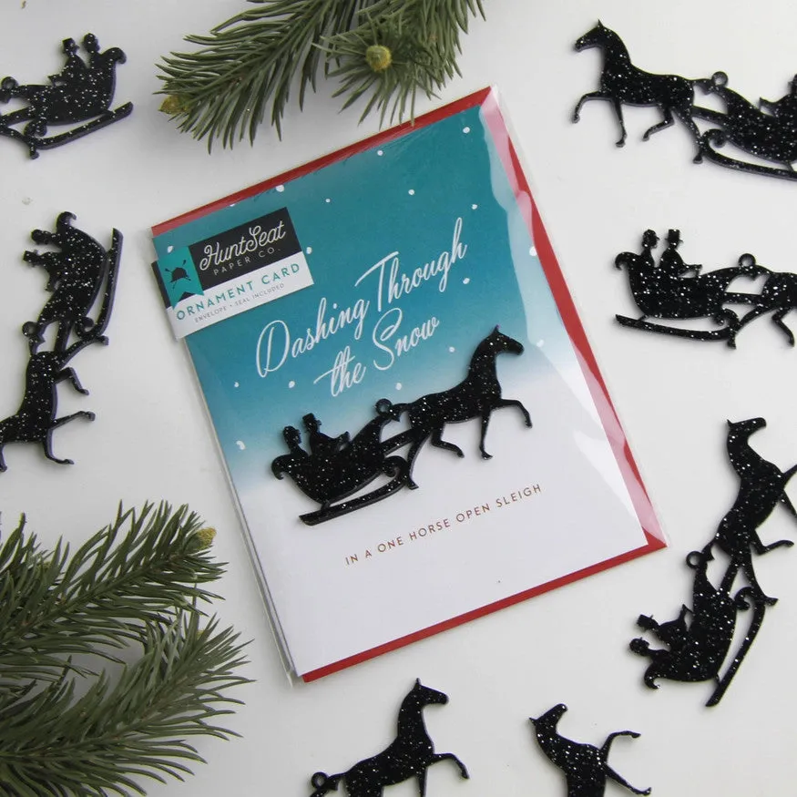 Hunt Seat Paper Co Dashing Ornament Card