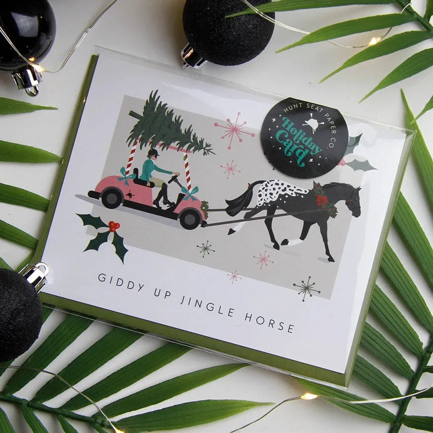 Hunt Seat Paper Co Giddy Up Jingle Horse Christmas Card