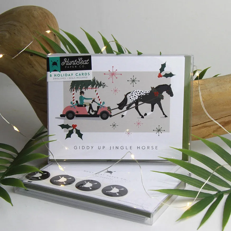 Hunt Seat Paper Co Giddy Up Jingle Horse Christmas Card