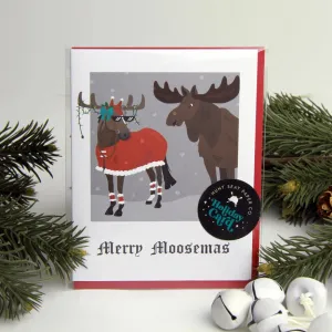 Hunt Seat Paper Co Merry Moosemas Christmas Card