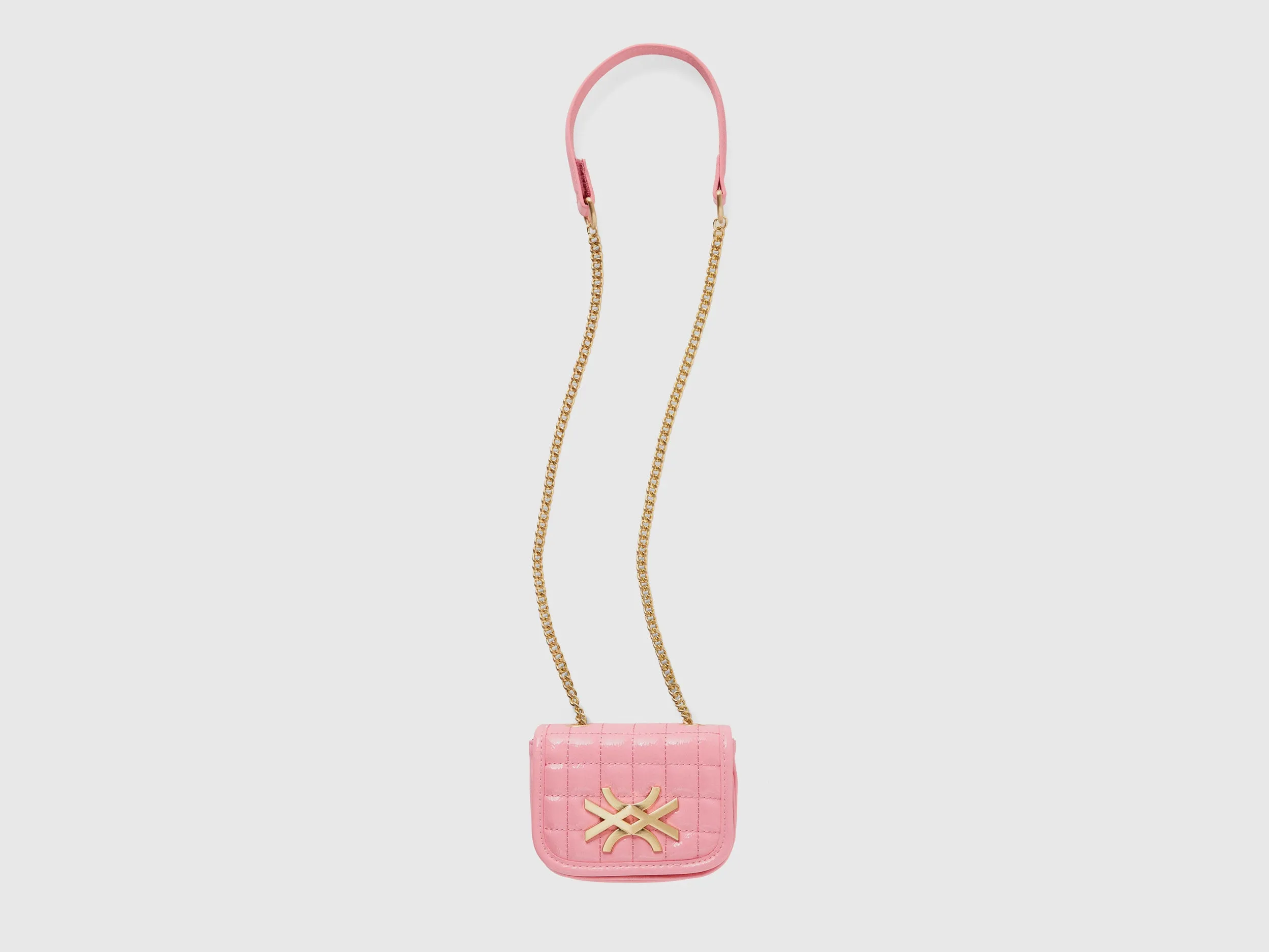 Imitation Leather Sling Bag with Check Quilting