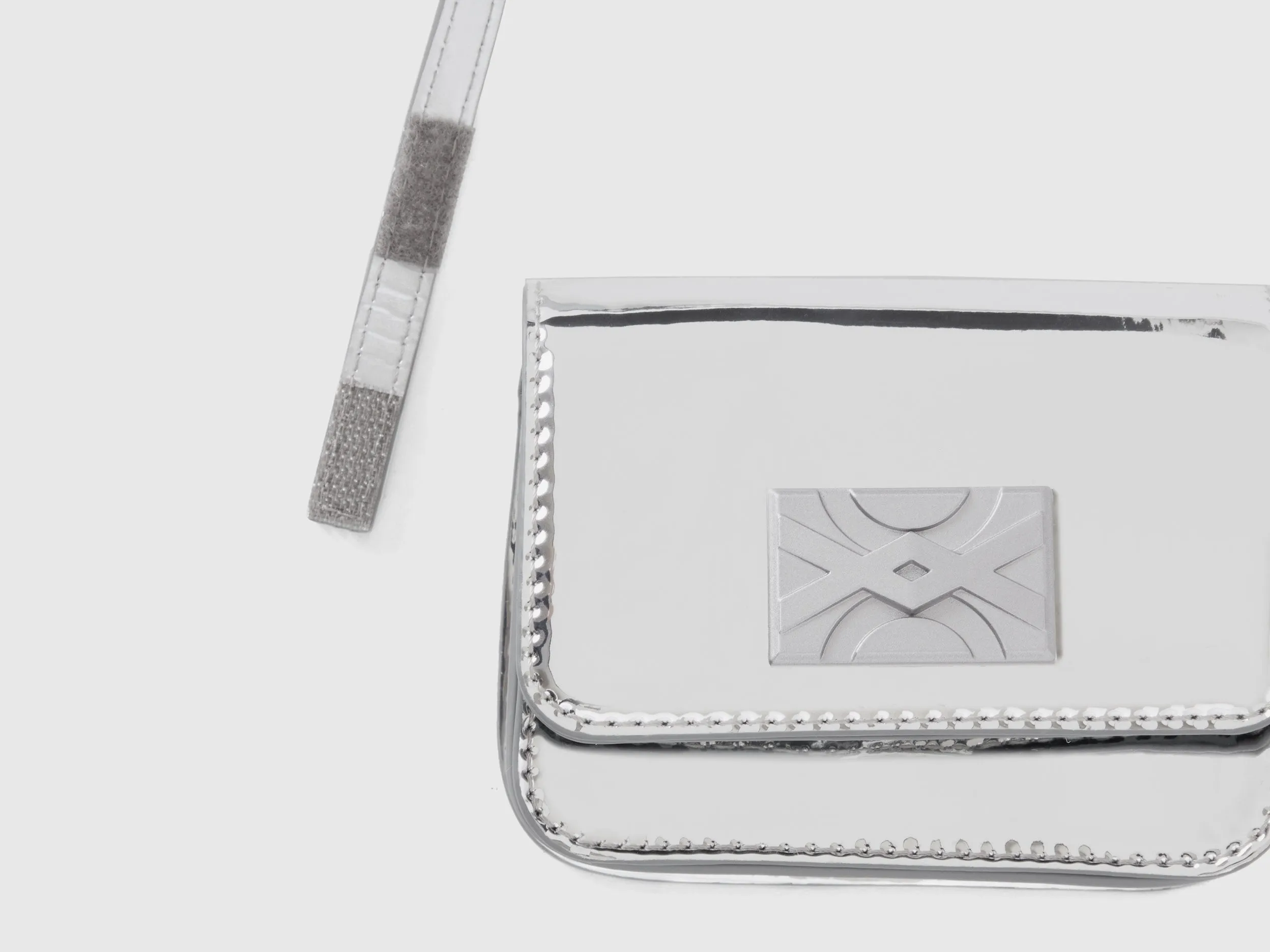 Imitation Leather Sling Bag with Hook and Loop Closure