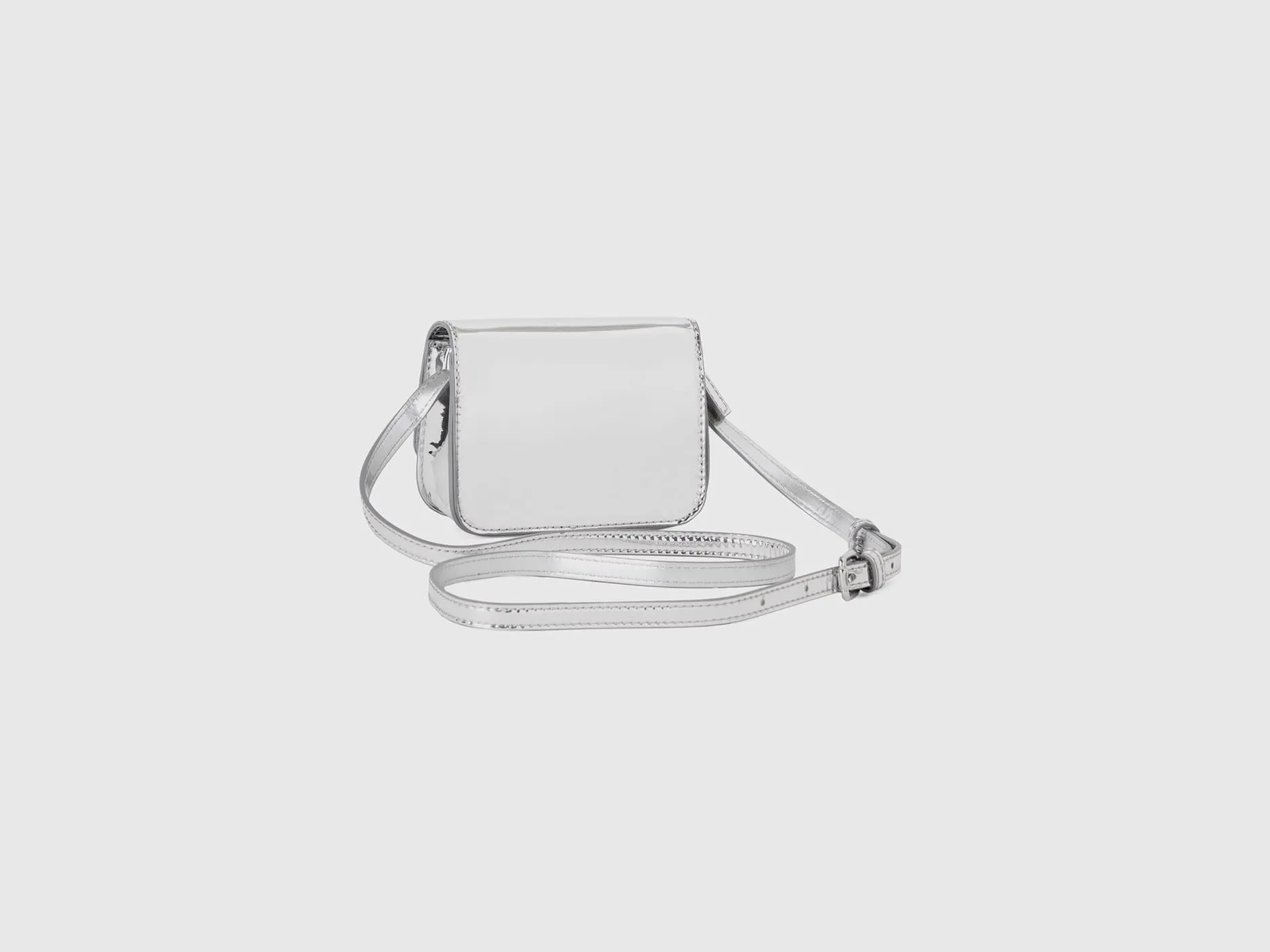 Imitation Leather Sling Bag with Hook and Loop Closure