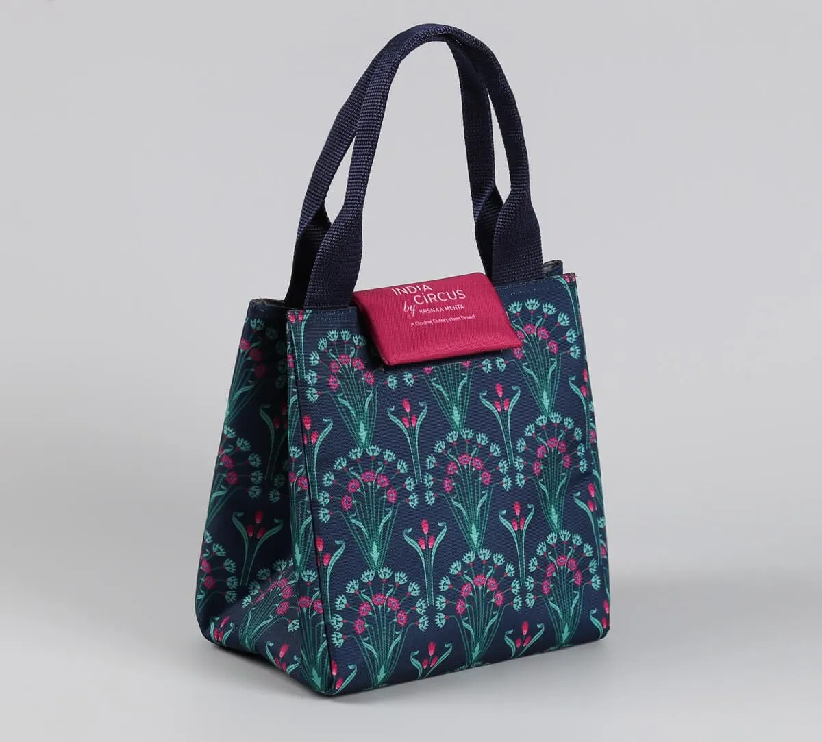 India Cicus by Krsnaa Mehta Dichasial Charm Lunch Bag for Office Women & Men | Printed Hot/Cold Tiffin Box & Bottle Travel Carry Bag | for School Picnic & School | Ideal for Gifting