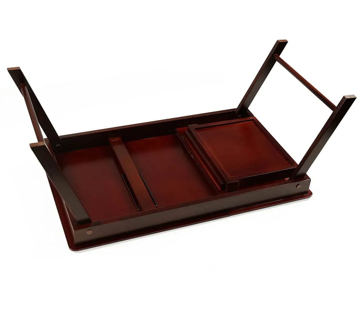 India Circus by Krsnaa Mehta Chevron Palms Multipurpose Laptop Table Desk for Study and Reading with Foldable and Portable Legs