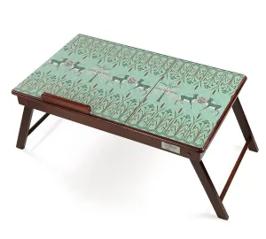 India Circus by Krsnaa Mehta Mirroring Deer Garden Multipurpose Laptop Table Desk for Study and Reading with Foldable and Portable Legs