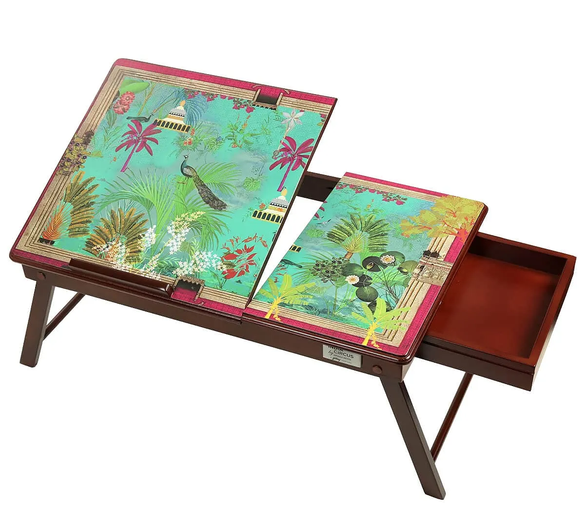 India Circus by Krsnaa Mehta The Peacock Throne Multipurpose Laptop Table Desk for Study and Reading with Foldable and Portable Legs