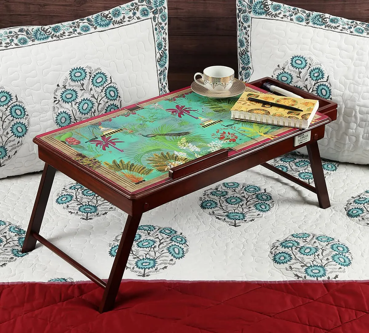 India Circus by Krsnaa Mehta The Peacock Throne Multipurpose Laptop Table Desk for Study and Reading with Foldable and Portable Legs