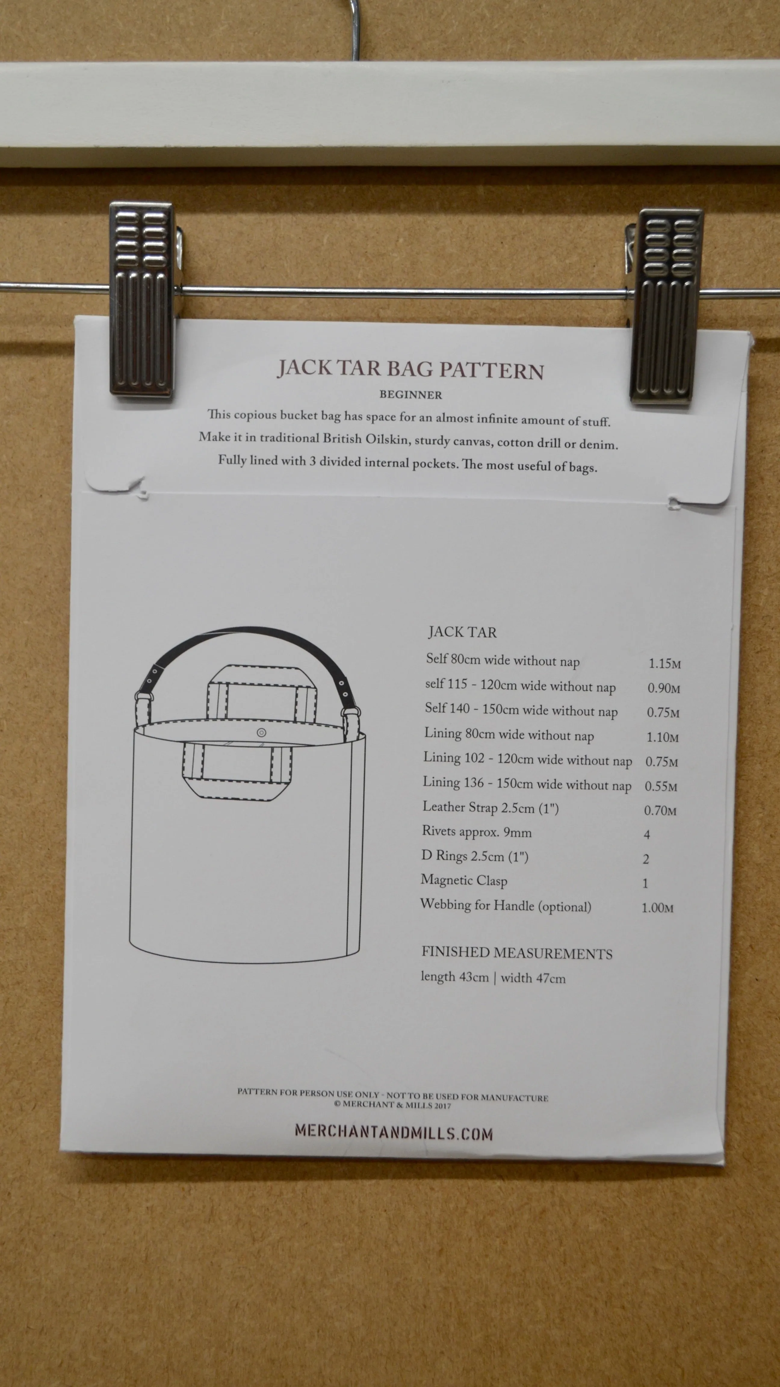 Jack Tar Bag Pattern