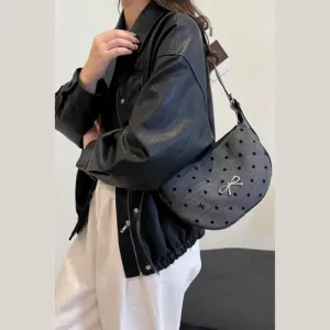 'Jolene' Bowknot Polyester Crossbody Bag