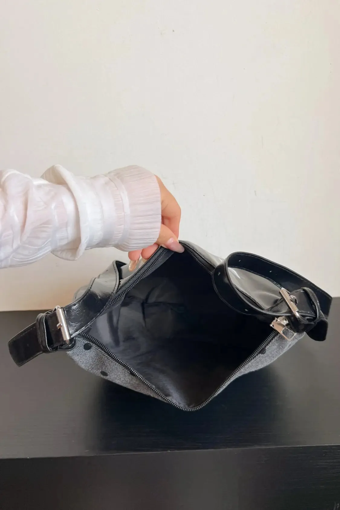 'Jolene' Bowknot Polyester Crossbody Bag