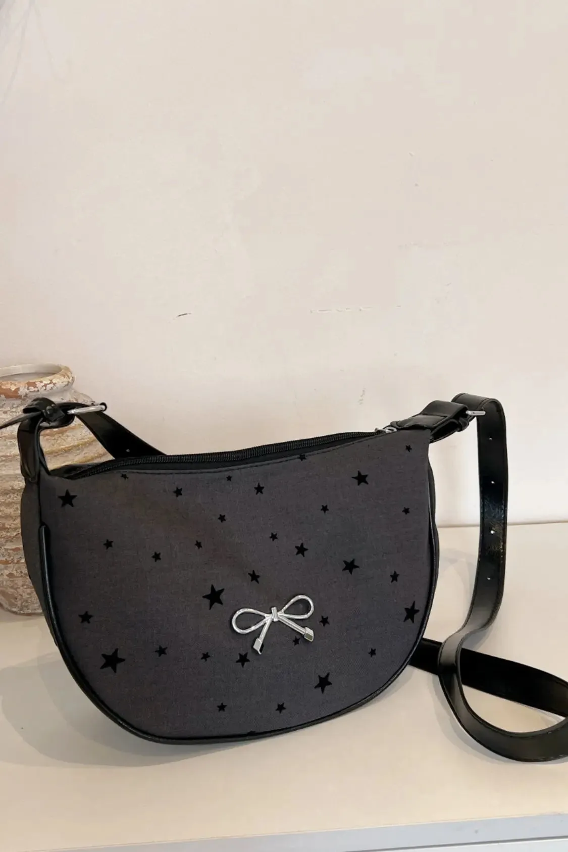 'Jolene' Bowknot Polyester Crossbody Bag