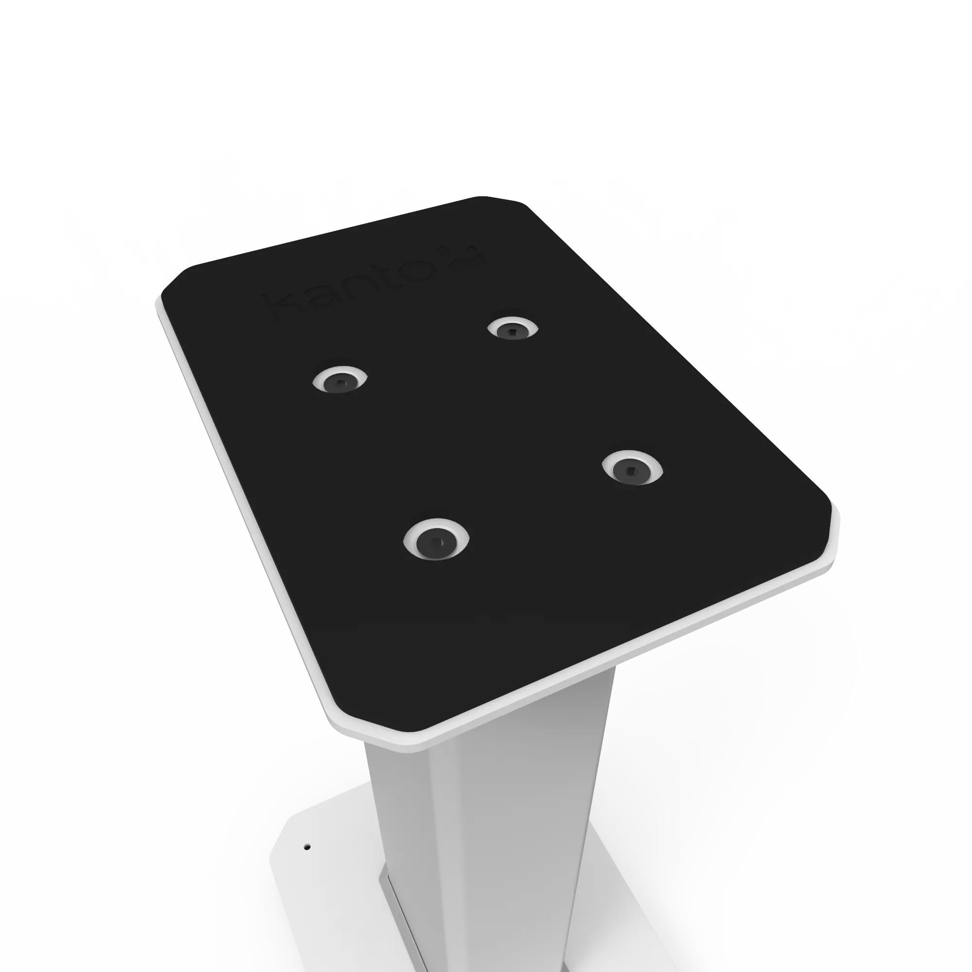 Kanto YU4 140W Powered Bookshelf Speakers with Bluetooth and Phono Preamp - Pair, Matte White with SX26W White Stand Bundle