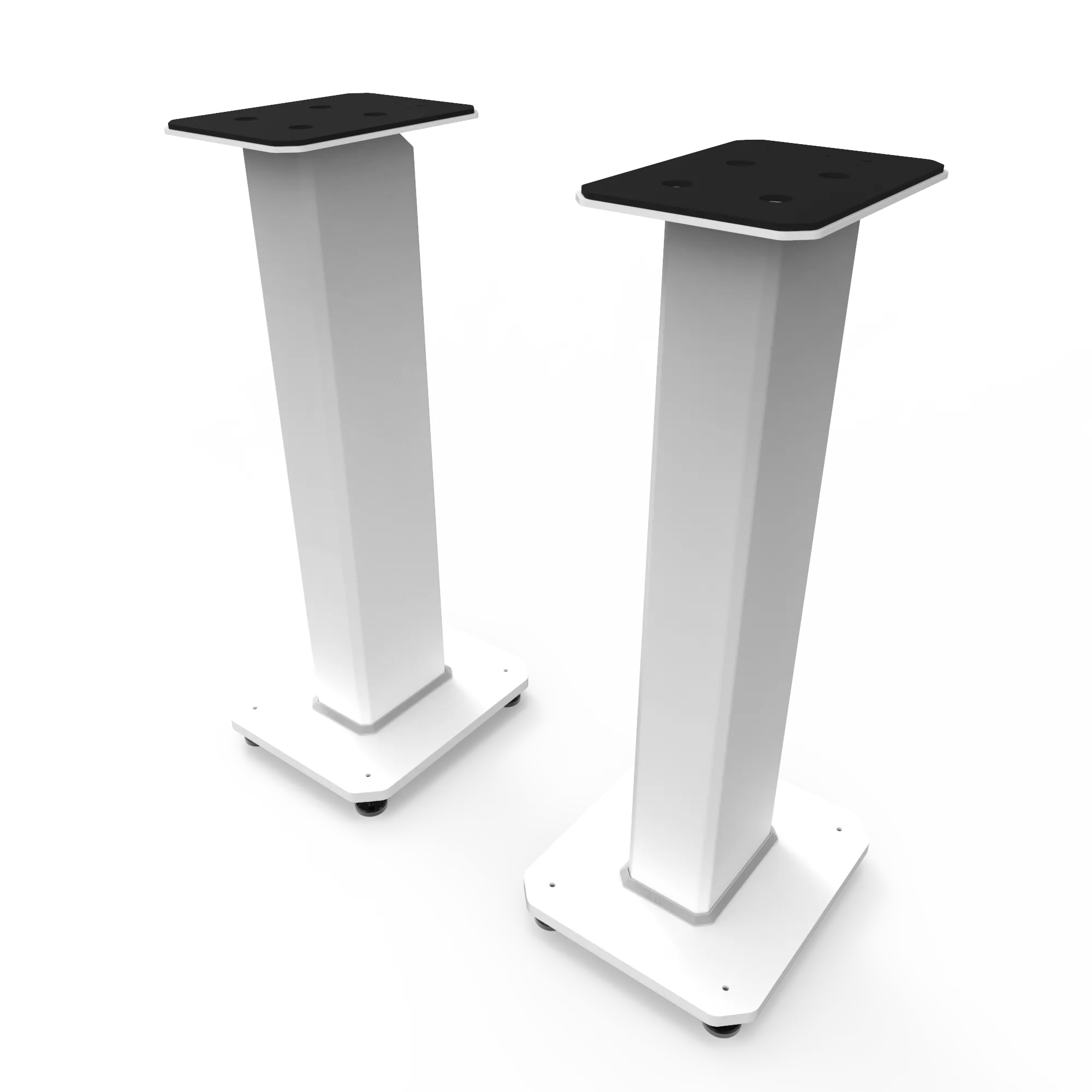 Kanto YU4 140W Powered Bookshelf Speakers with Bluetooth and Phono Preamp - Pair, Matte White with SX26W White Stand Bundle