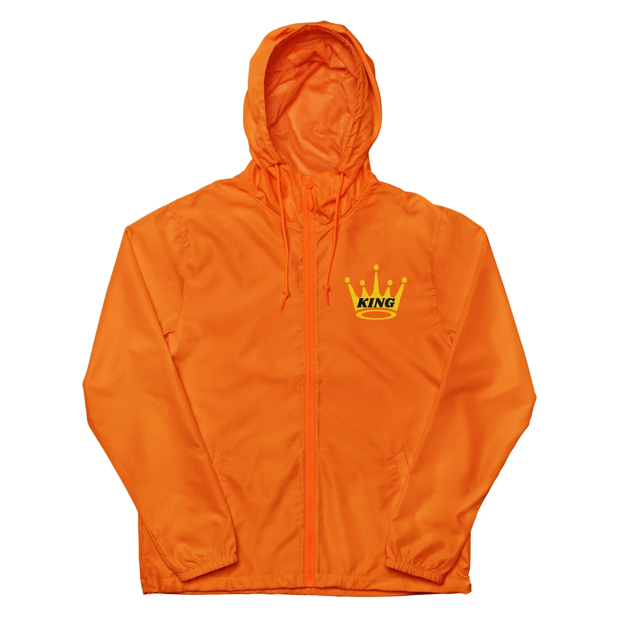 King Unisex lightweight zip up windbreaker