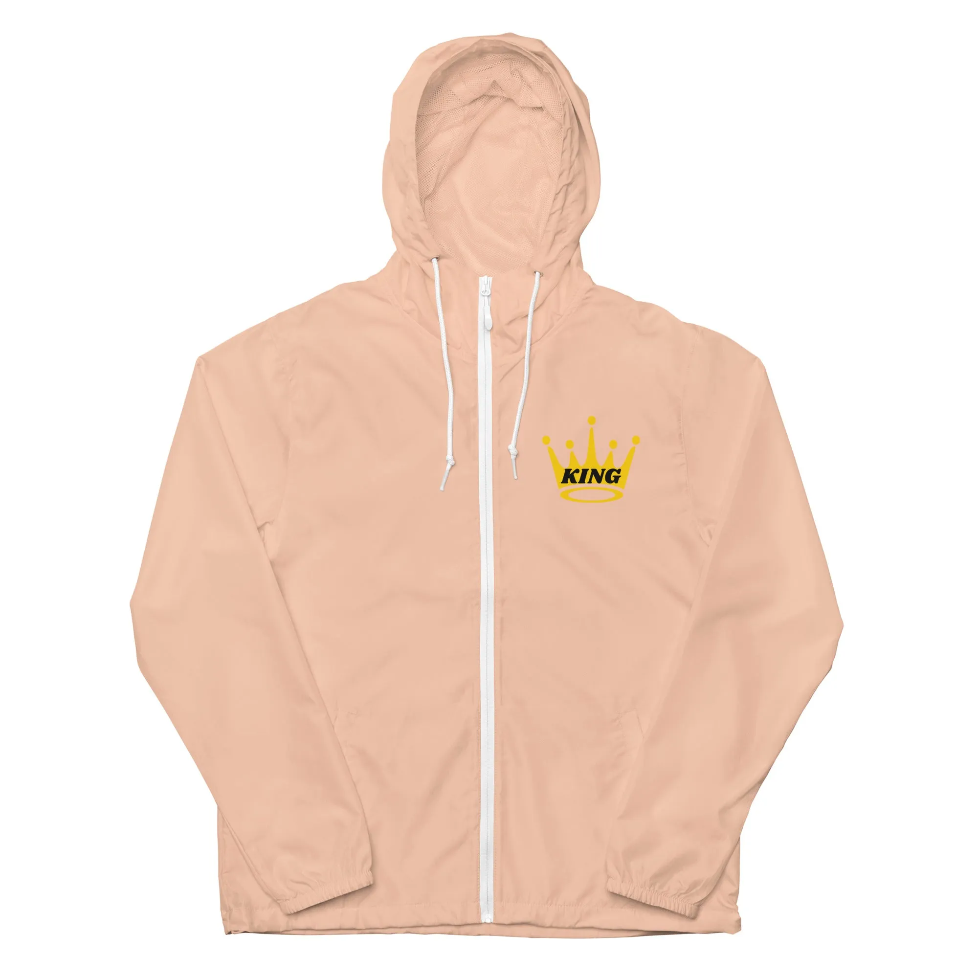 King Unisex lightweight zip up windbreaker