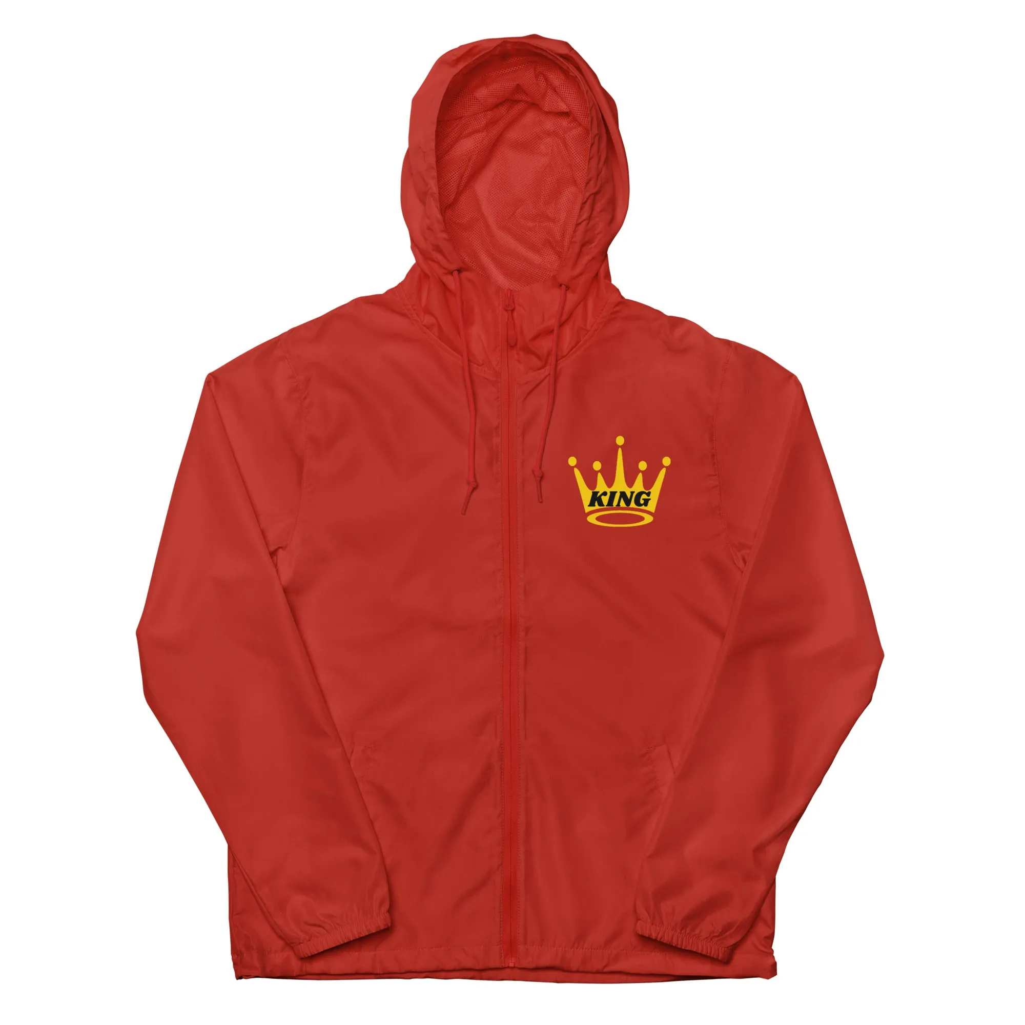King Unisex lightweight zip up windbreaker