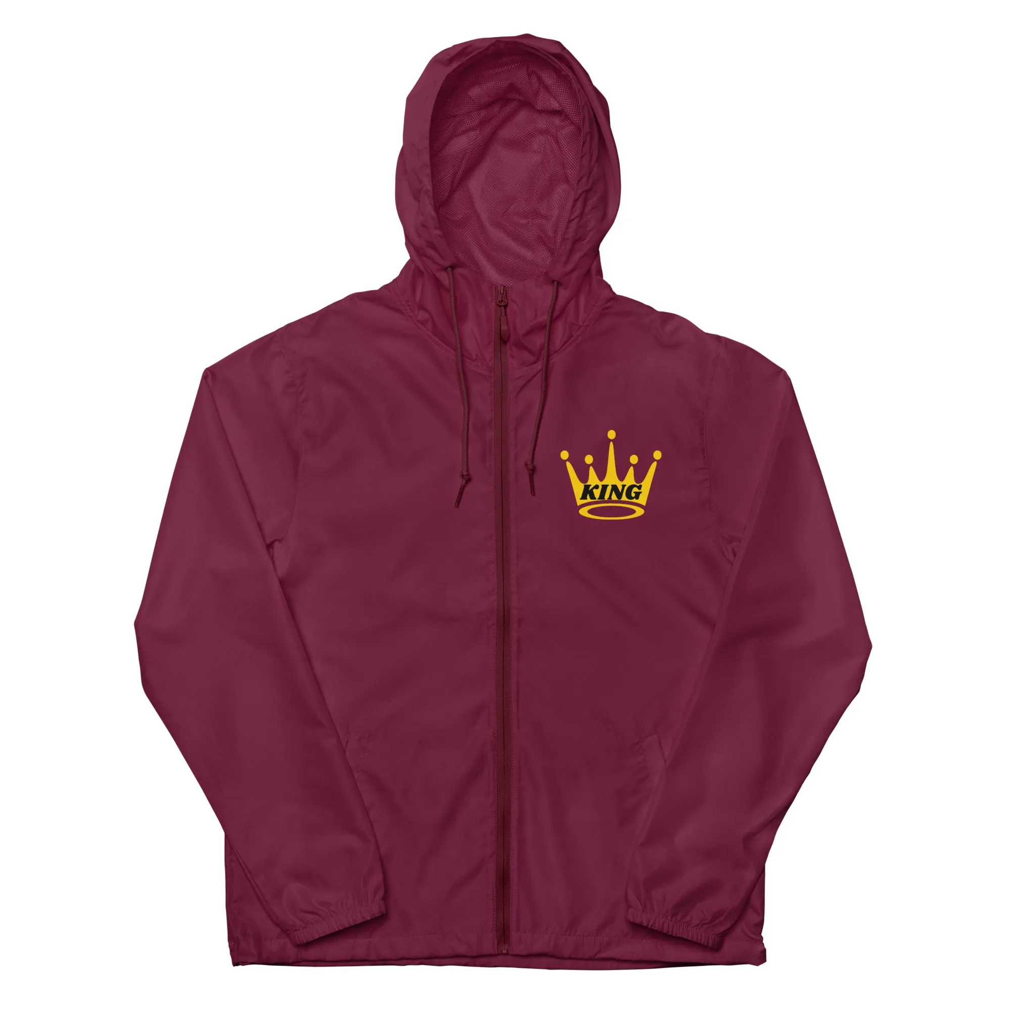 King Unisex lightweight zip up windbreaker