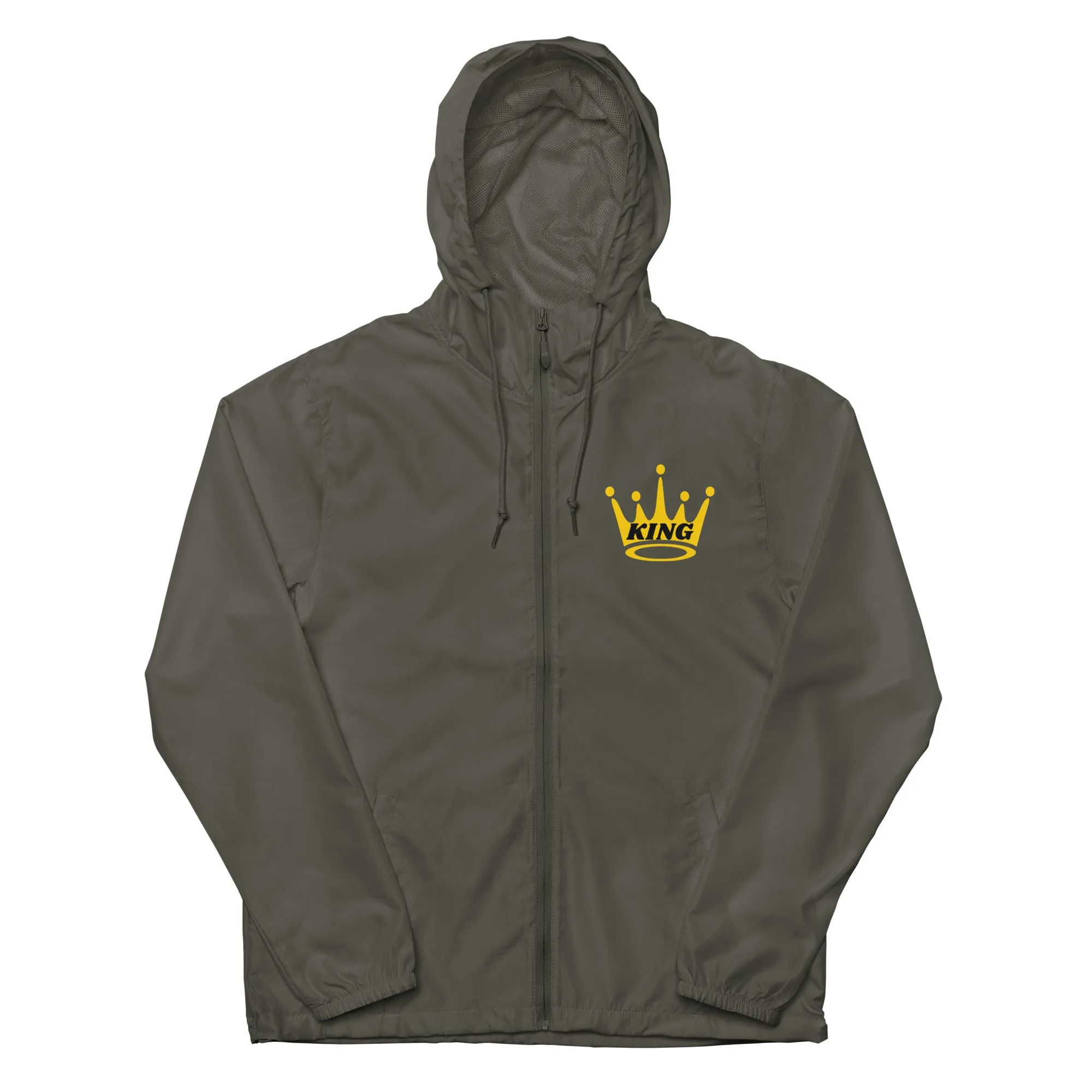 King Unisex lightweight zip up windbreaker
