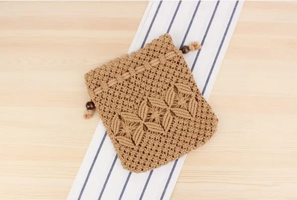 Knitted Tassel Bag Beach Women Bag woven Bag