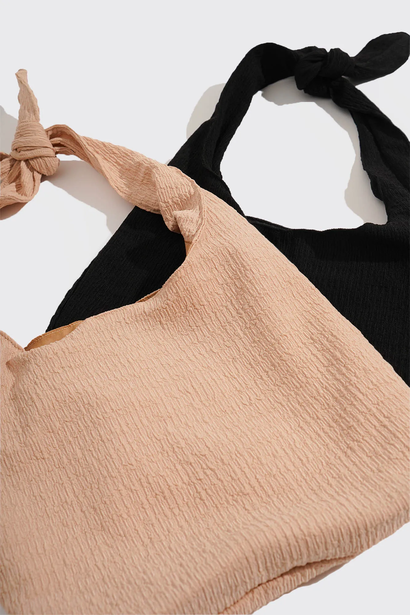Knotted Handle Shoulder Bag