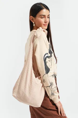 Knotted Handle Shoulder Bag