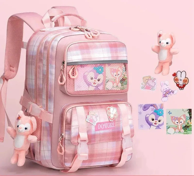 Large-capacity Cute Multi-Pocket Nylon Backpack