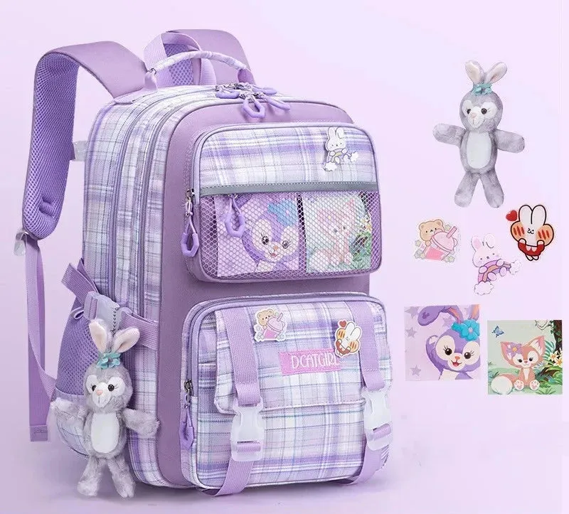 Large-capacity Cute Multi-Pocket Nylon Backpack