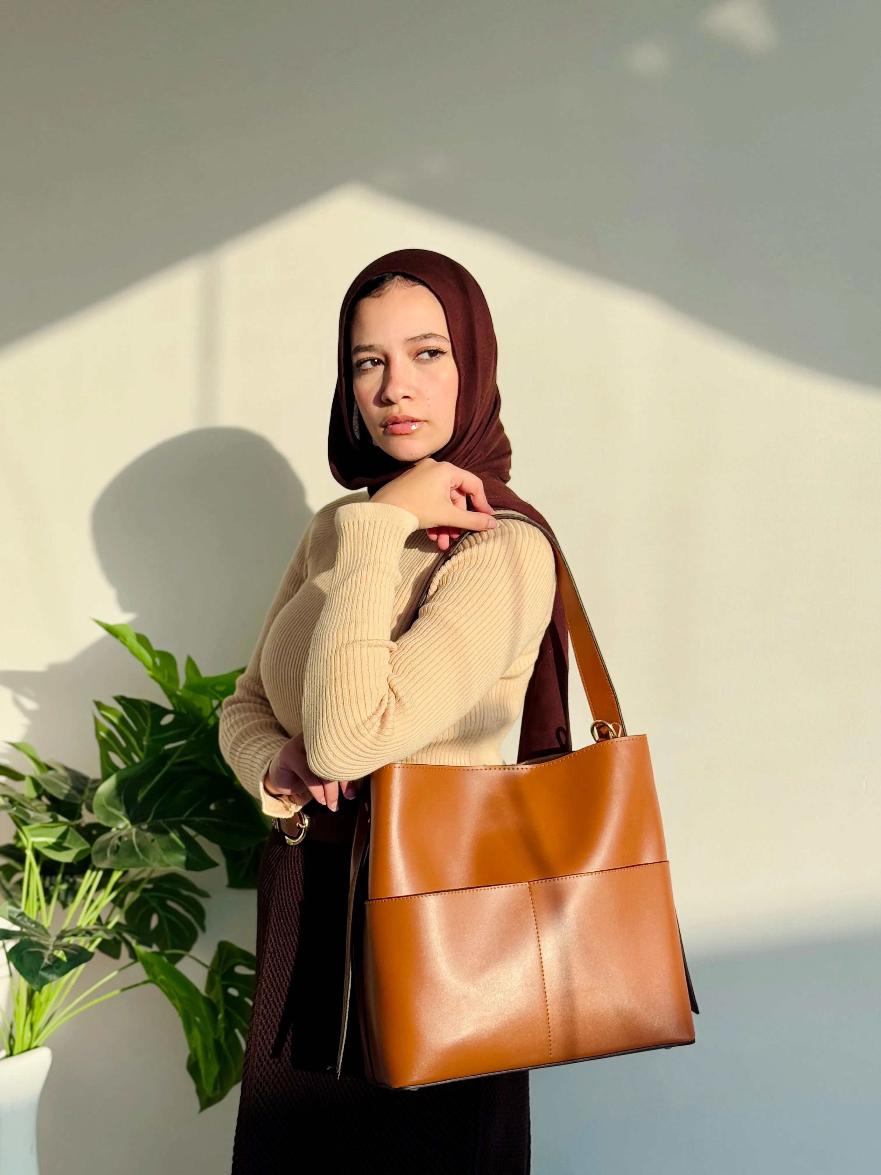 Leather Crossbody Bag With Pockets