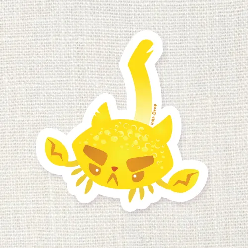 Lemon Crabcat Sticker