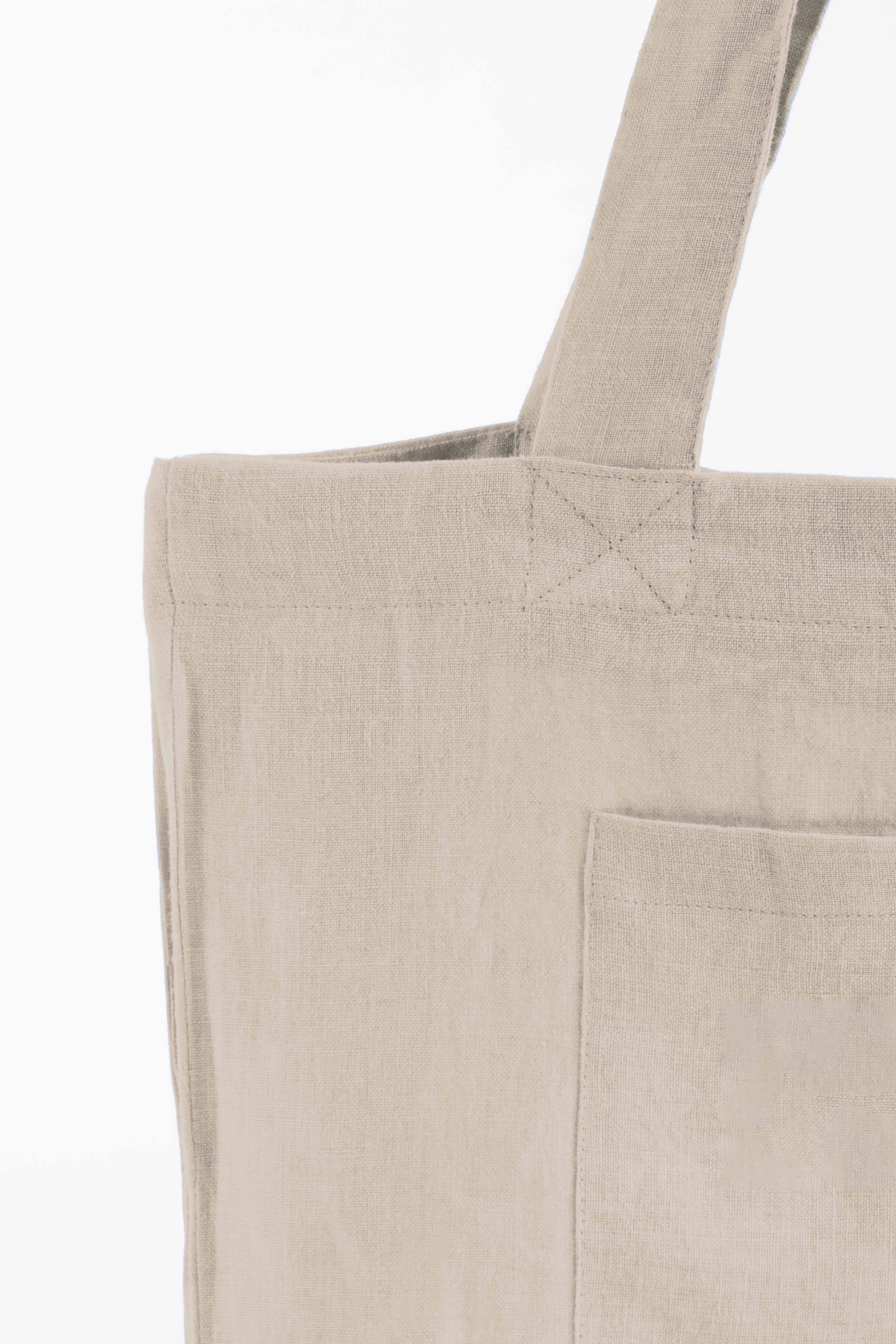Linen Tote Bag-Oatmeal