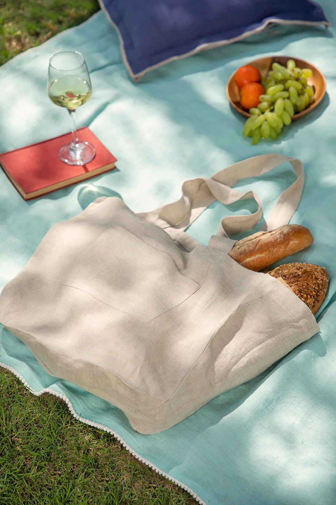 Linen Tote Bag-Oatmeal
