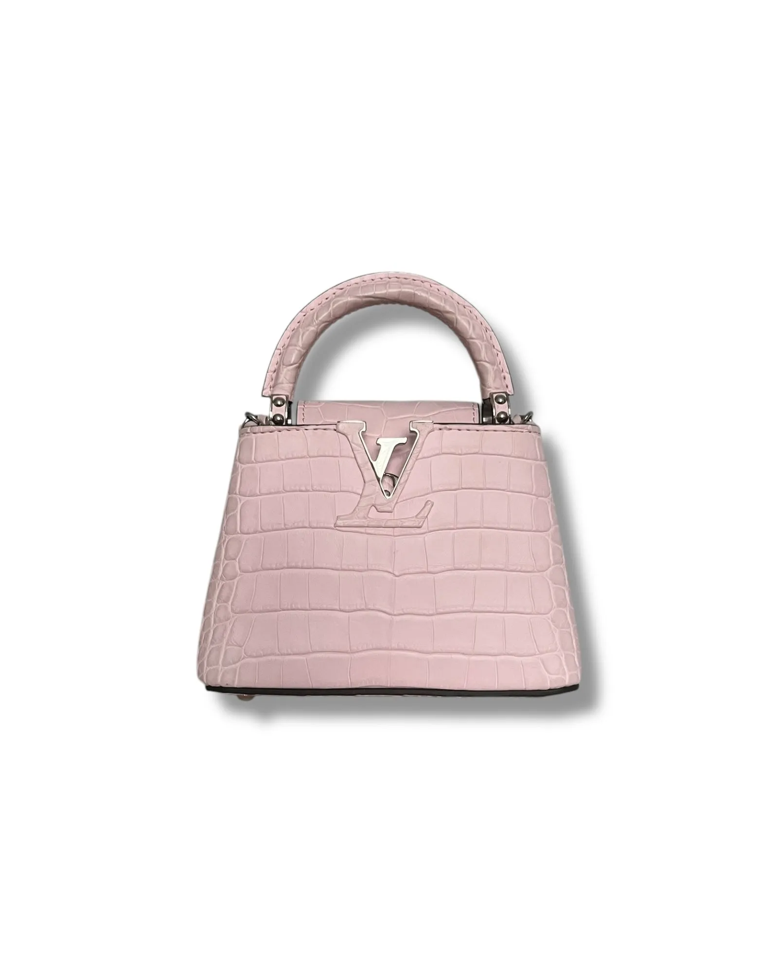 Louis Vuitton Nano Matte Crocodile Cupacines - light Pink