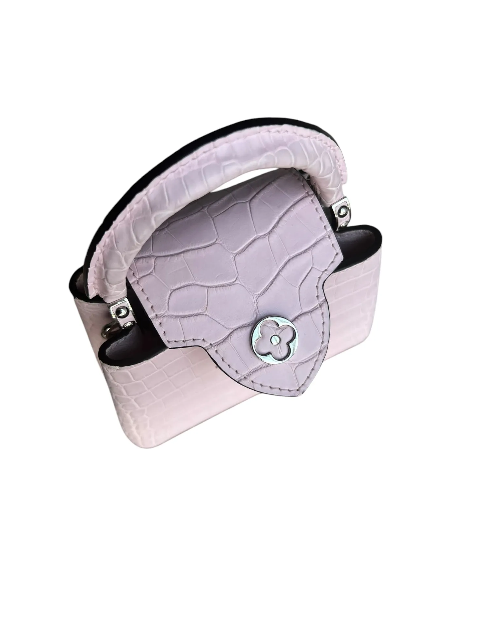 Louis Vuitton Nano Matte Crocodile Cupacines - light Pink