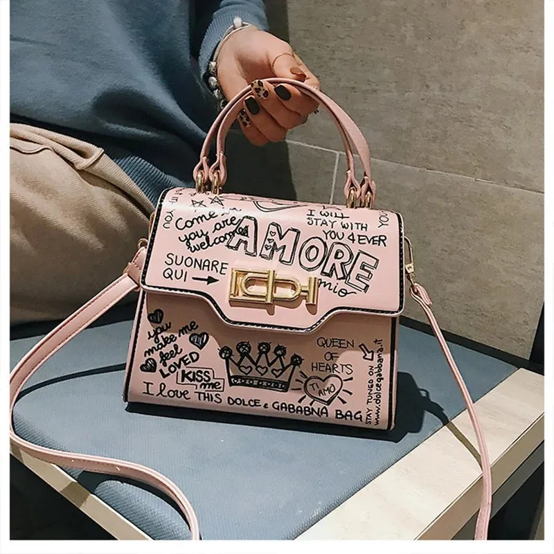 Lucia – Audrey Mini Graffiti Bag For Women