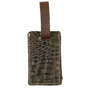 Luggage Tag - Tricolor w/ Saddle Croc