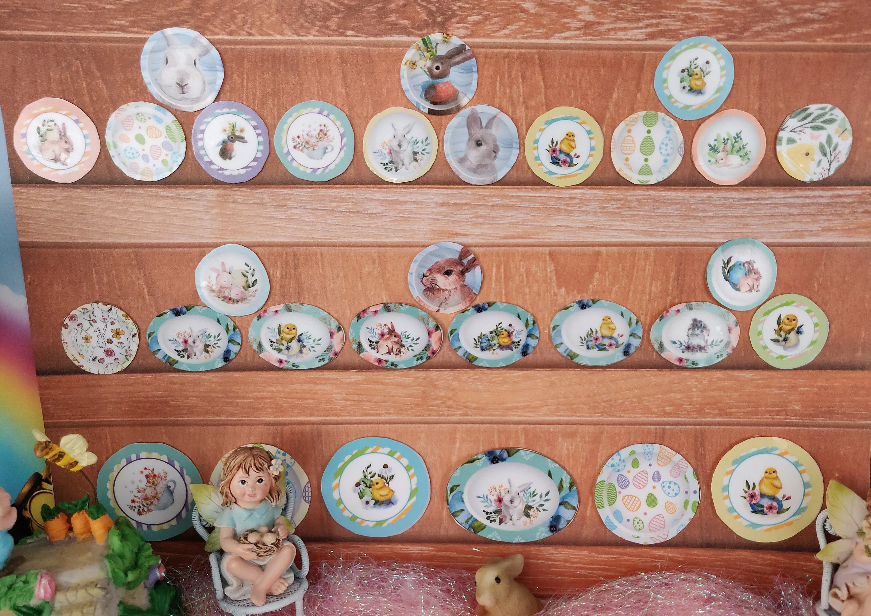 Magical Digital Easter Downloadable Plates, Bags And Bunny Boxes