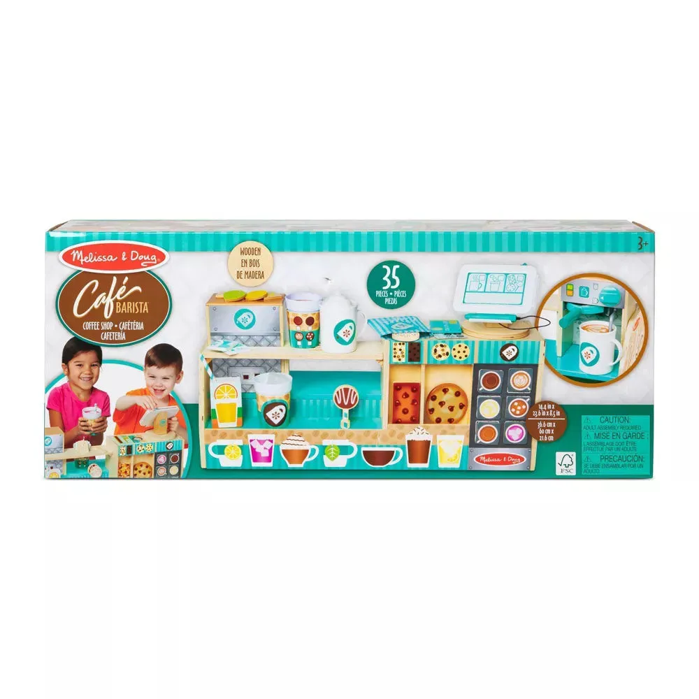 Melissa & Doug - Wooden Café Barista Coffee Shop