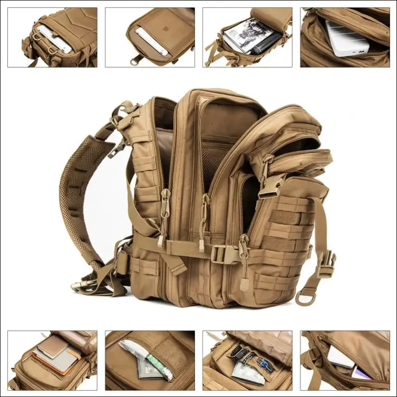 Men army military tactical backpack 1000d polyester 30l 3p softback outdoor waterproof rucksack