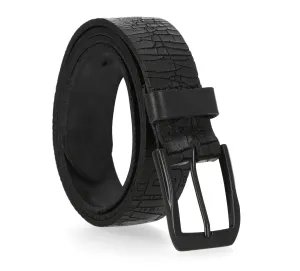 Mens Cracked Earth Raised Harley-Davidson Belt Black - Black