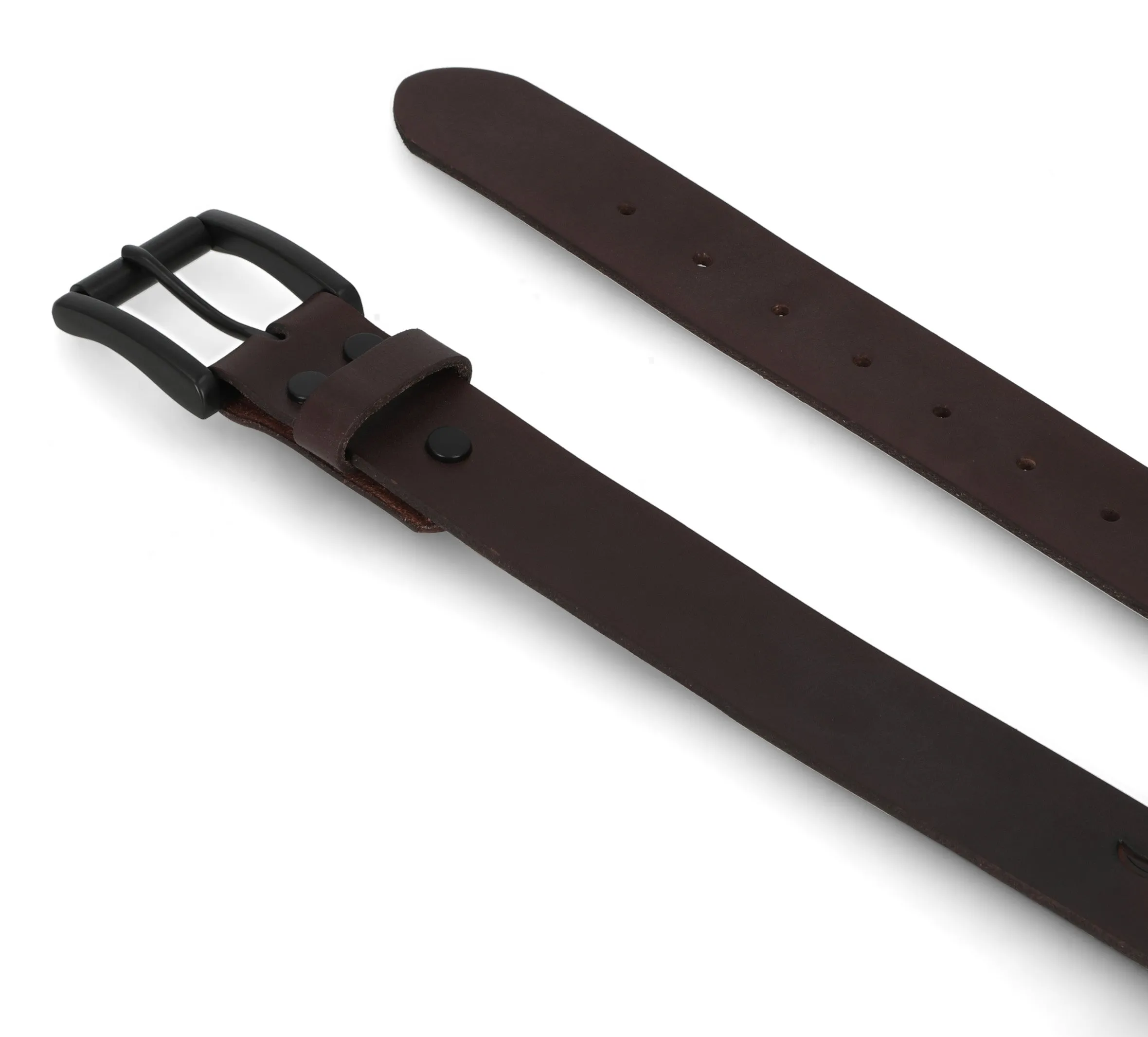 Mens Flame Harley-Davidson Logo Belt - Brown