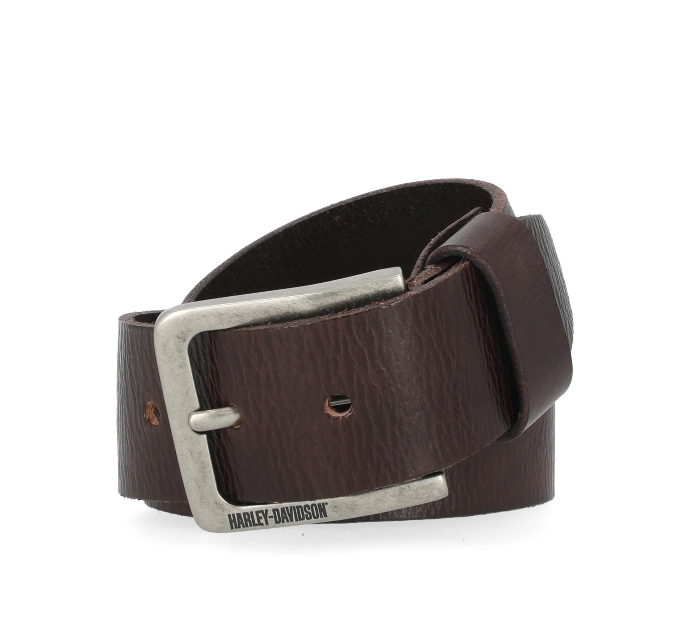 Men's Oversized HD Emboss Saddle Leather Belt - Brown
