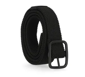 Mens Sport Flex Center Bar Buckle Belt - Black