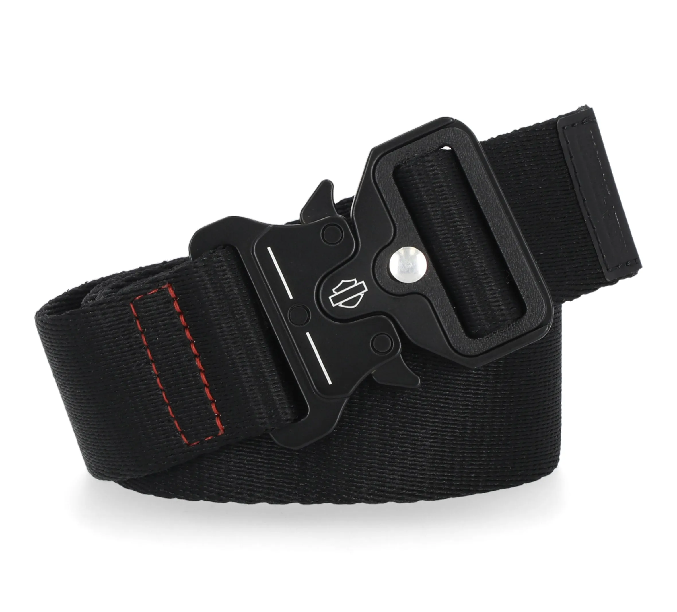 Men's Tactical Rubber Patch Black Belt - Black