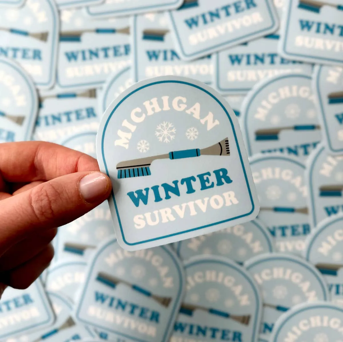 Michigan Winter Survivor Sticker