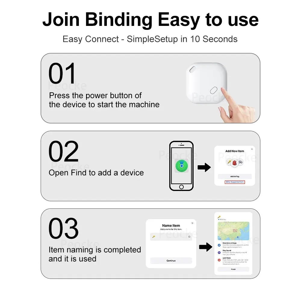 Mini GPS Tracker with Apple Smart Bluetooth Locator
