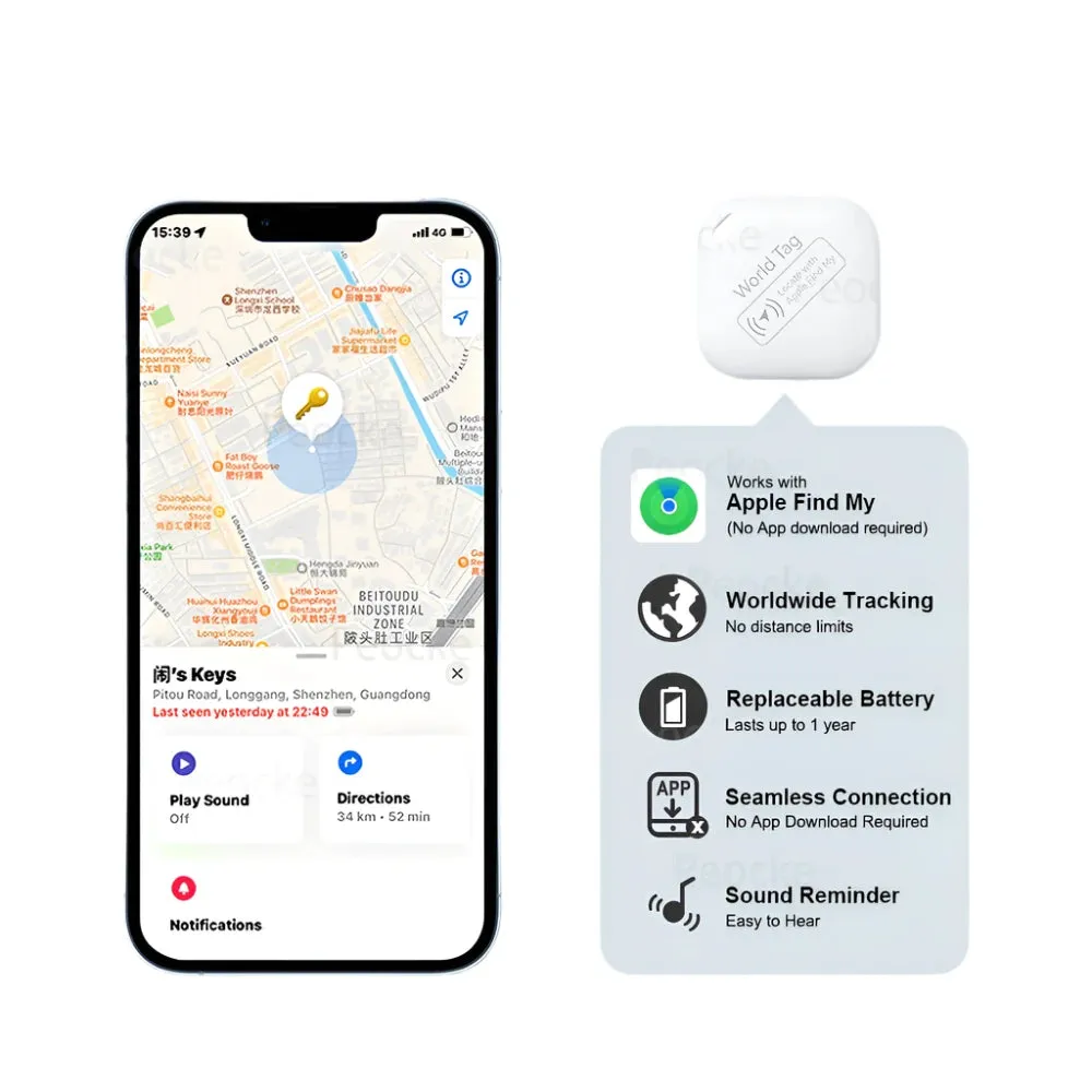 Mini GPS Tracker with Apple Smart Bluetooth Locator