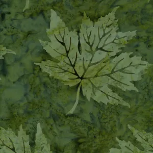 Mirah Zriya Forest Canopy â€“ Green Maple Leaf Batik